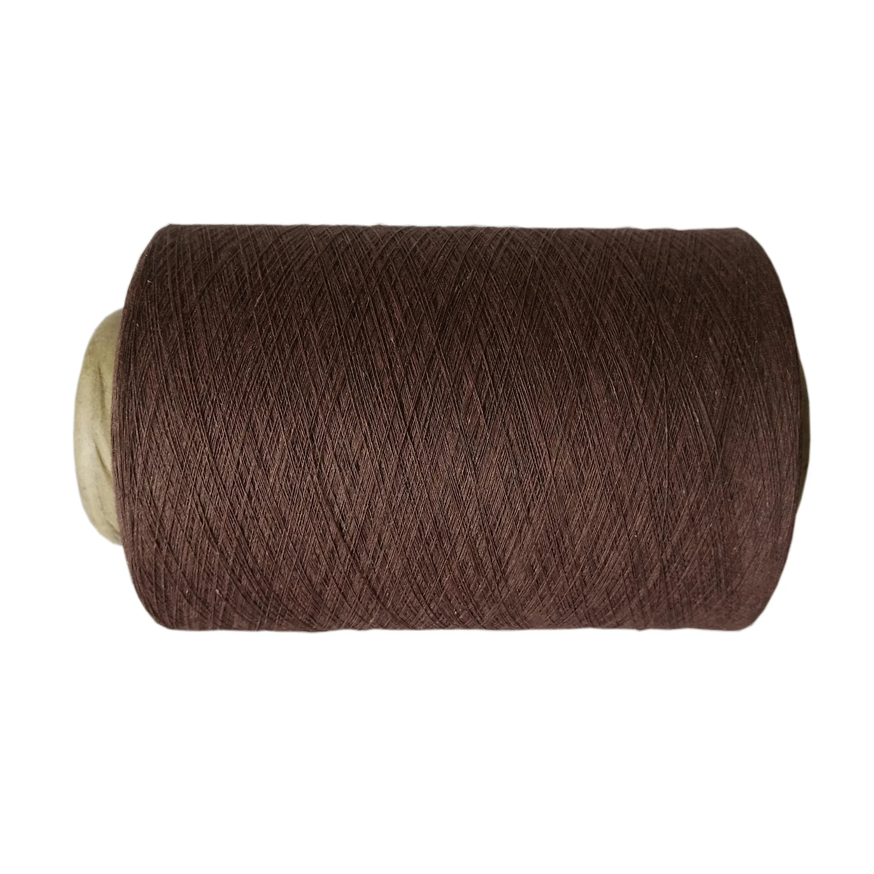 Китайское производство регенерированной пряжи 30/1 40s Экологически чистая пряжа с открытым концом многоцветная кофейная переработанная полихлопчатобумажная смешанная