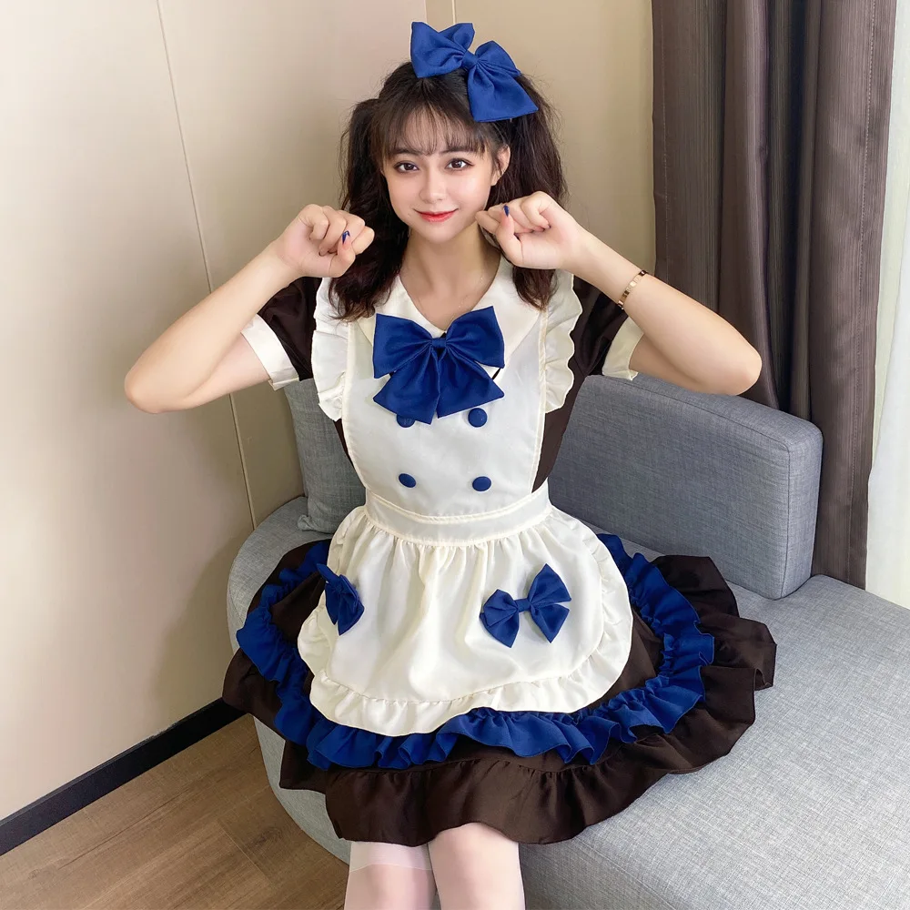 Cute Lolita Maid Costumes French Maid Dress Girls Woman Anime Cosplay Costume Waitress Maid Party Stage Costumes