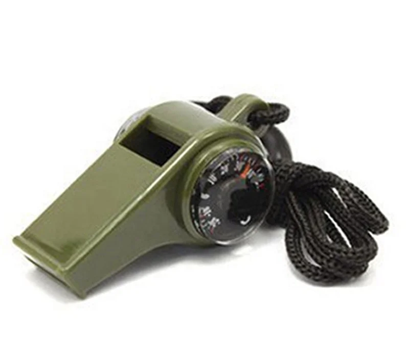 Safety Whistle Wholesale Customized Plastic Whistle Compass And Thermometer 3 In 1 Multi-Function Safety Whistle