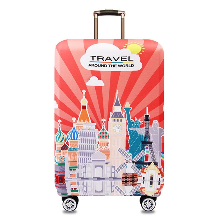 Wholesale Elastic Spandex Protective Luggage Cover Custom Design Suitcase Dust Cover