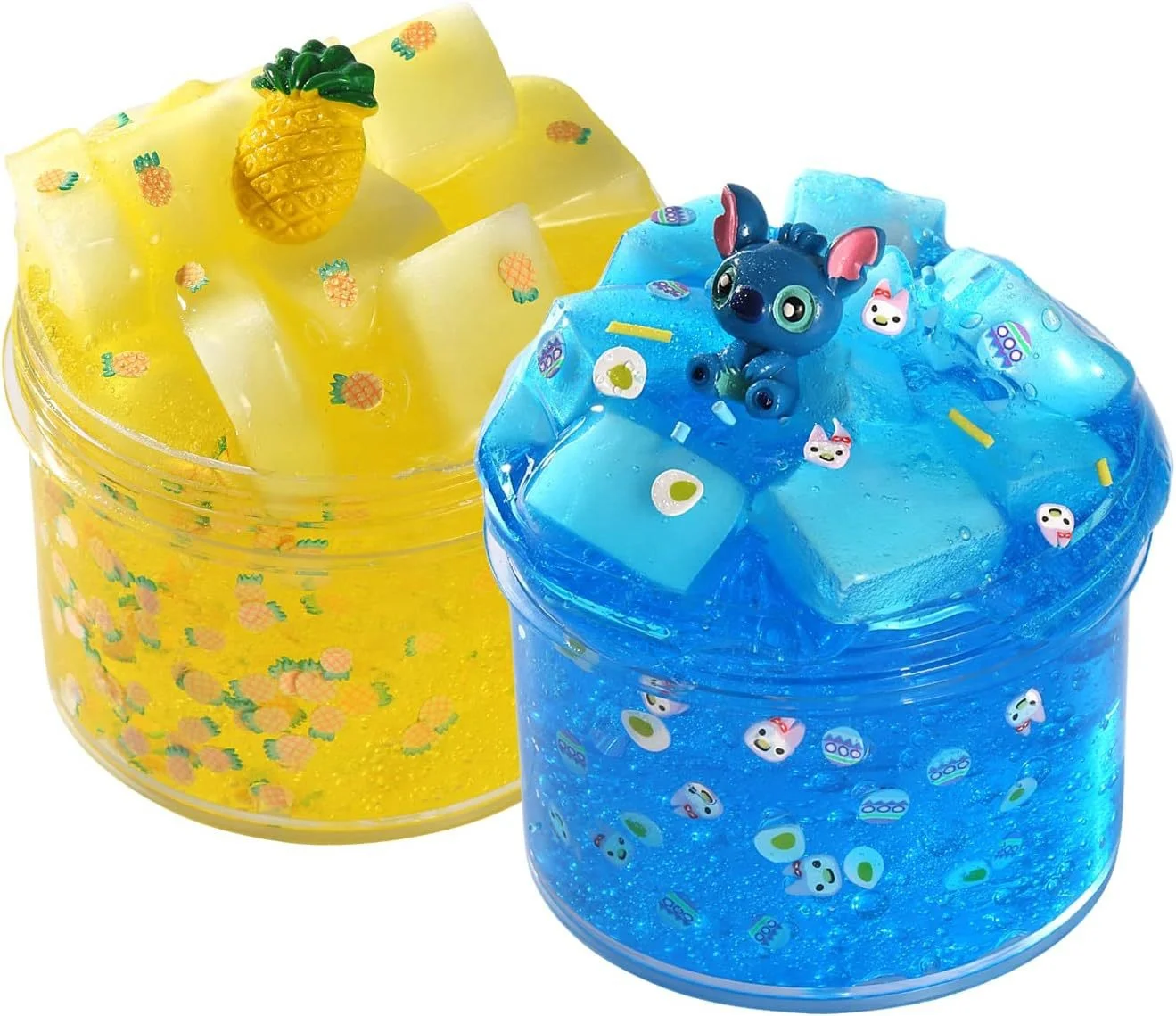 2024 Hot Selling Boba Jelly Cube Crunchy Slimes Non Sticky Super Soft Sludge Toy Slime Kit For Kids