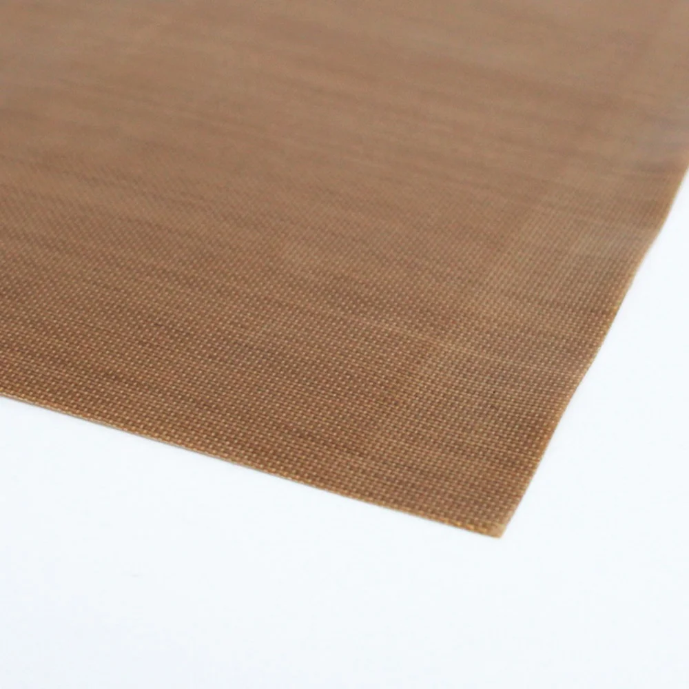 4- Brown Color Heat Resistant Non-sticky PTFE Coated Fiberglass Fabric Cloth Sheet for Heat Press Cover