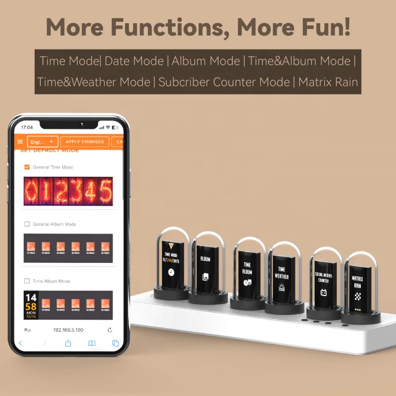 BETTER Modern Nixie Clock Mini Marvel Tubes IPS Digital Clock