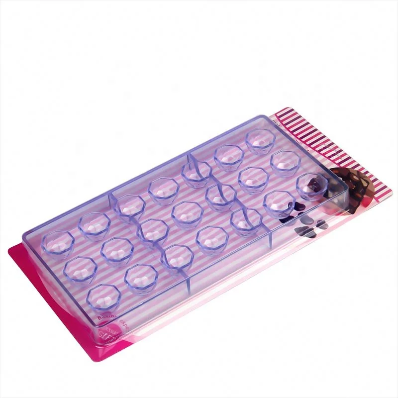Semicircle Shape 21 Cavity Fondant Cake Candy Moulds 3D Clear Plastic Chocolate Mold For Baking Tool