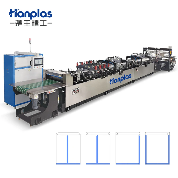 HP-L-CF High Quality Center Sealing Four Side Sealing Multi-layer Plastic Laminated Film Bag Making Machine