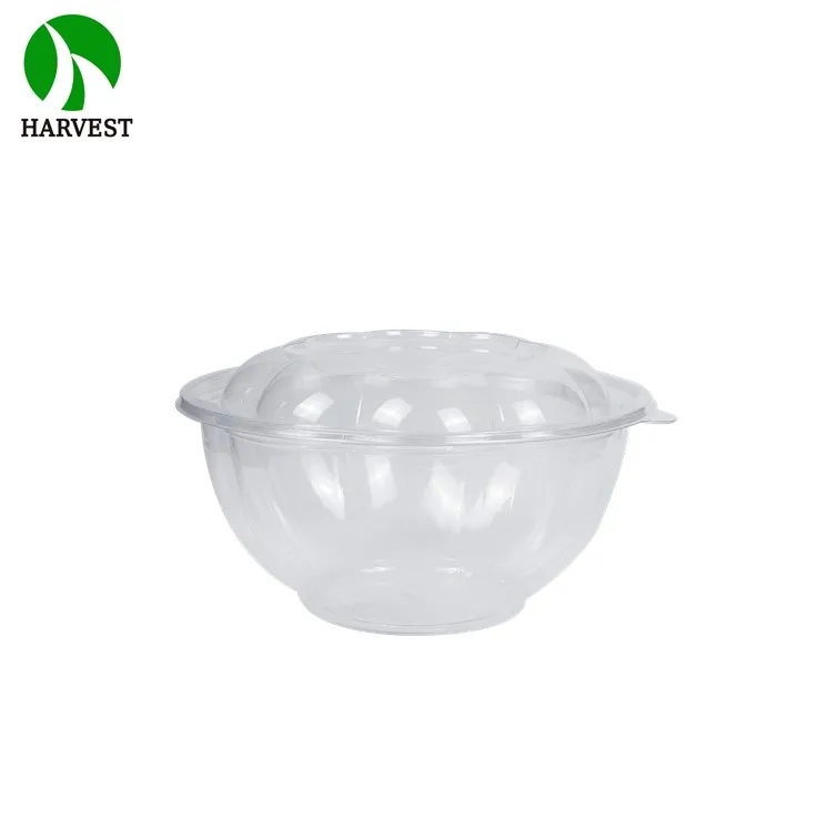 Round RPET PET Plastic Disposable Recyclable Clear Food Container