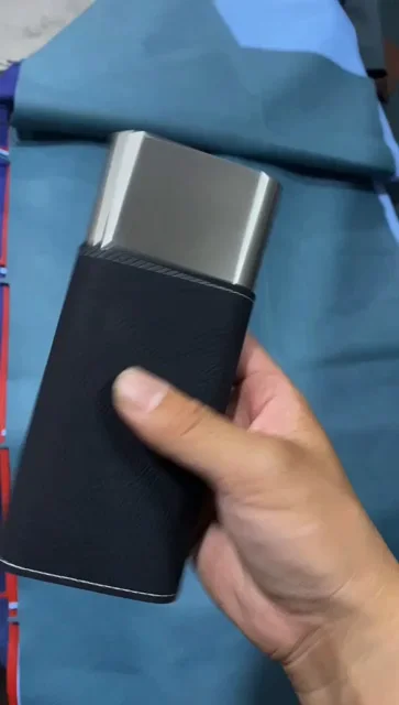 stainless steel laserable custom engraved leather cigar case holder