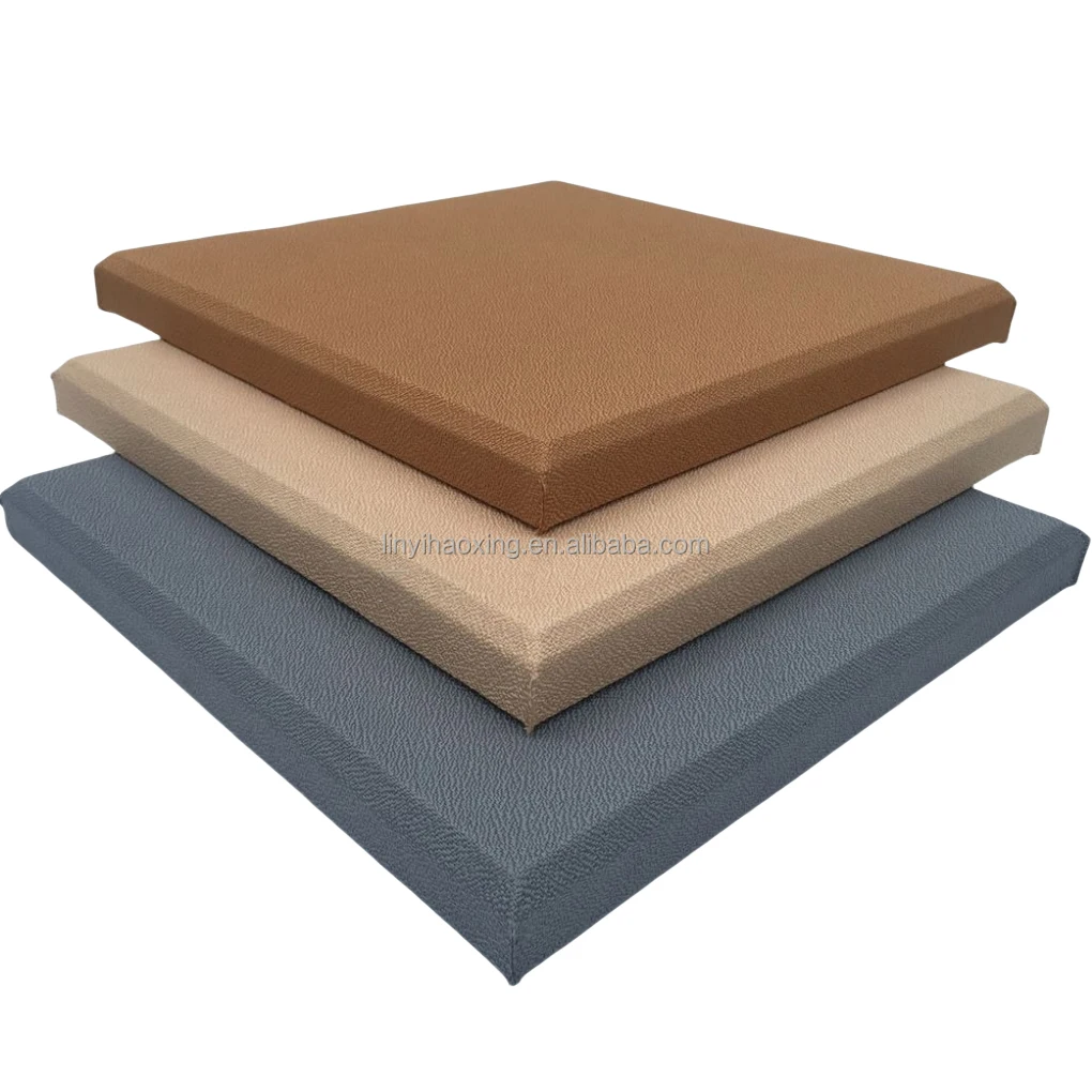 Soft Soundproof Recording Studio Cinema Sound Absorbing Fabric Covered Acoustic Panels for Home Theater Walls
