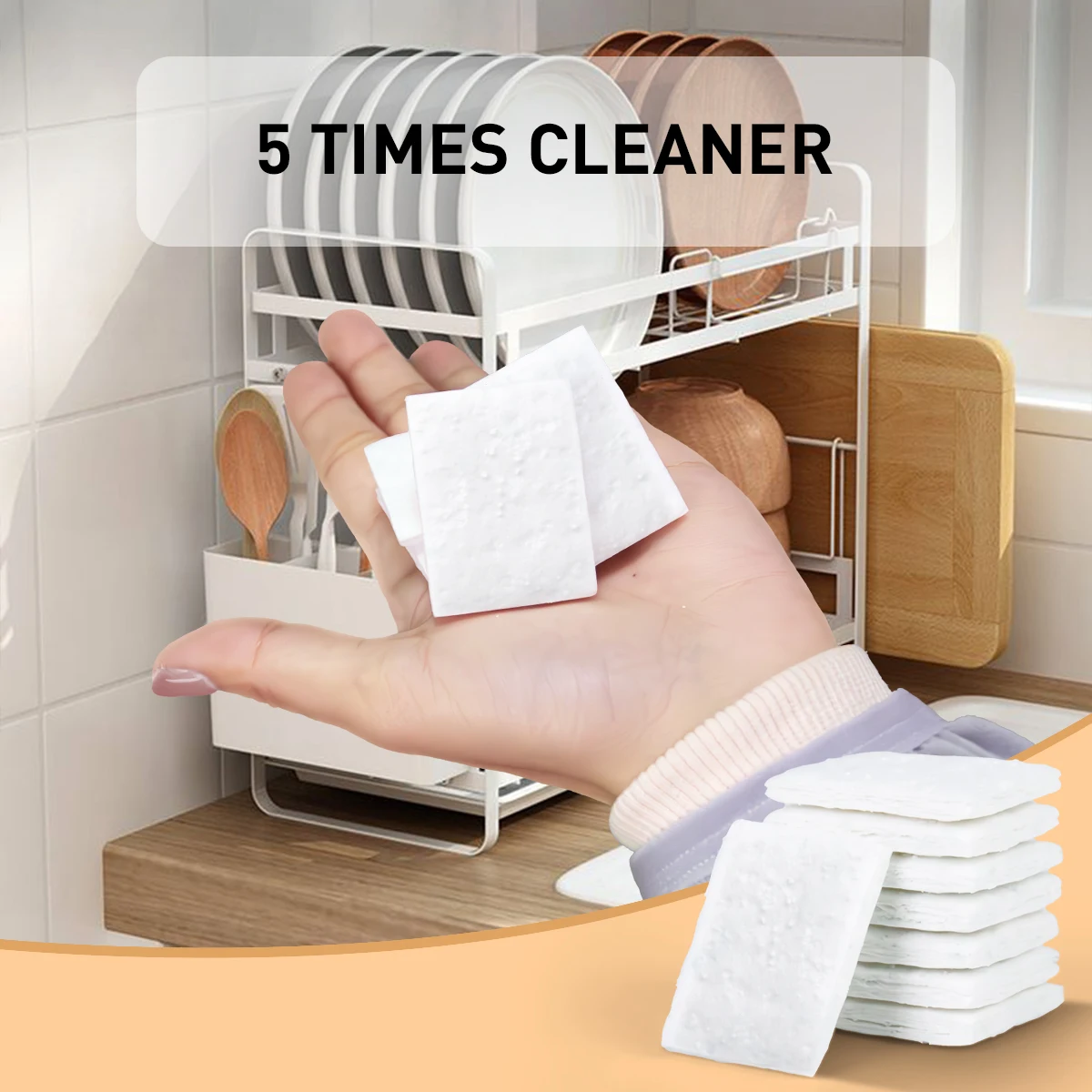 Natural Dishwasher Detergent Tablets Sustainable Plastic-Free Eco Friendly Dish wash Sheets For Dishwasher Machine