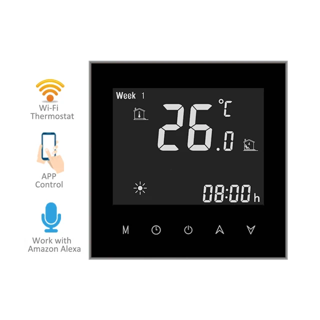 Wireless Tuya Wifi Alexa Google Home Programmable Underfloor Heating  Smart Room Thermostat