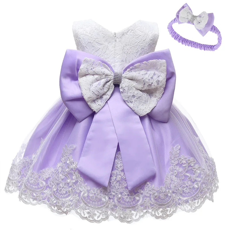 LZH Baby Clothing Girl Dress For Kids 1st Birthday Dress Infant Lace Princess Party Gown Wedding Baby Dresses