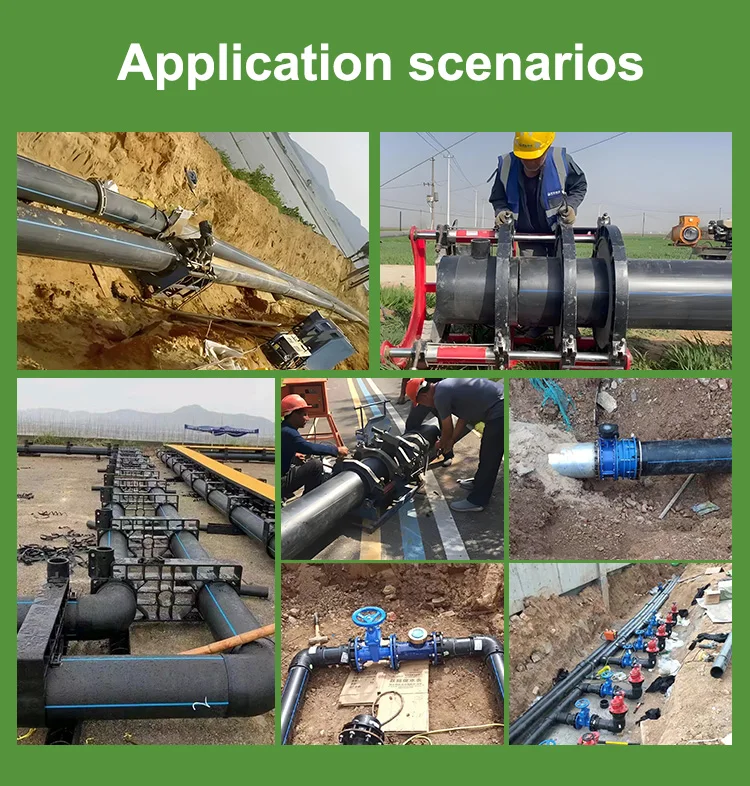 Plastic HDPE Yellow Line Nature Gas Pipeline Pipe Tube