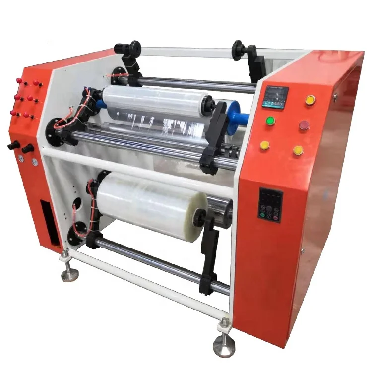 Semi Auto Stretch Cling Film polyester film Slitter Rewinder Machine slitting rewinding machine for stretch wrap film