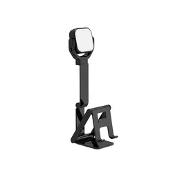 LED Dimmable Desk Mini Cell Phone Stand Holder With Ring Fill Light Metal Adjustable Fold Mobile Accessories Phone Stand