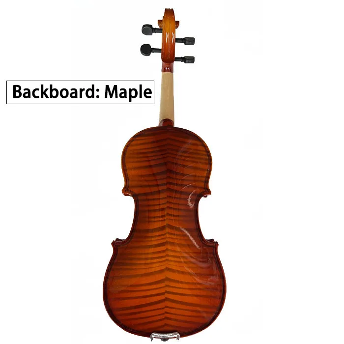 Oem Wholesale quality chinese cheap solid wood flame pattern violin sit