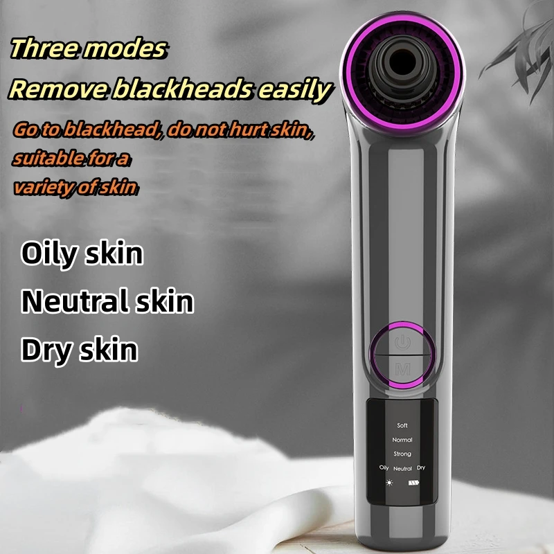 USB Beauty Machine Plastic Facial Cleansing Brush Vacuum Blackhead Remover Exfoliating Massaging Deep Pore Cleansing
