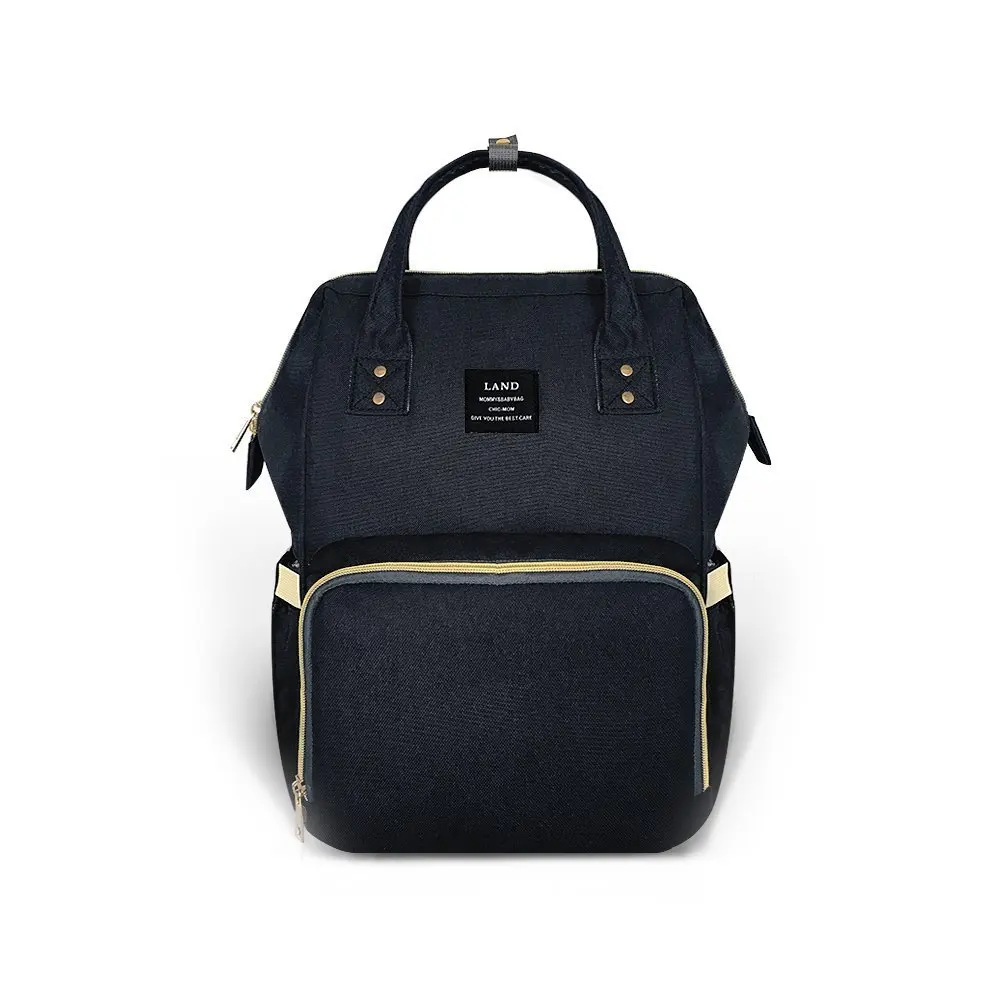 
Оптовая продажа Amazon модная сумка для мамы и ребенка, сумка для подгузников, рюкзак для мамы и папы, черный 