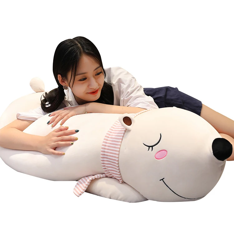 Down Cotton Polar Bear Plush Toy Ragdoll Doll Sleeping Comfort Adult Pillow