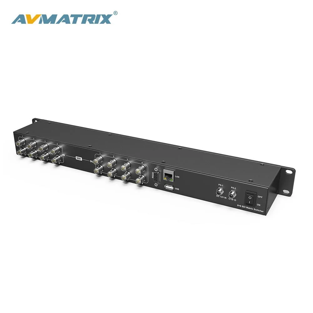 MSS0811 AVMATRIX 8x8 SDI video matrix switcher ASI switcher distribution