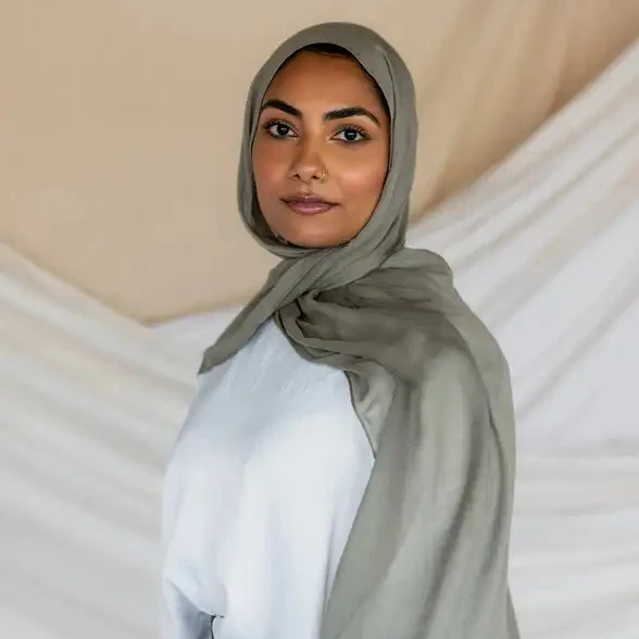 hot selling plain muslim rayon modal twill cotton woven modal hijab scarf matching undercap boned