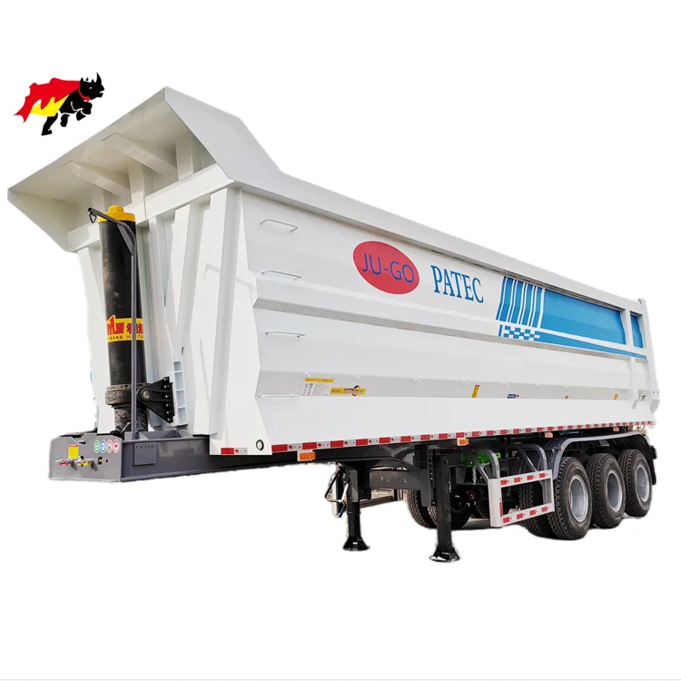 China High Quality 40 Ton 50 Ton Side Tipper / Rear Dumper Semi Trailer 3 Axles Used Dump Truck Trailer