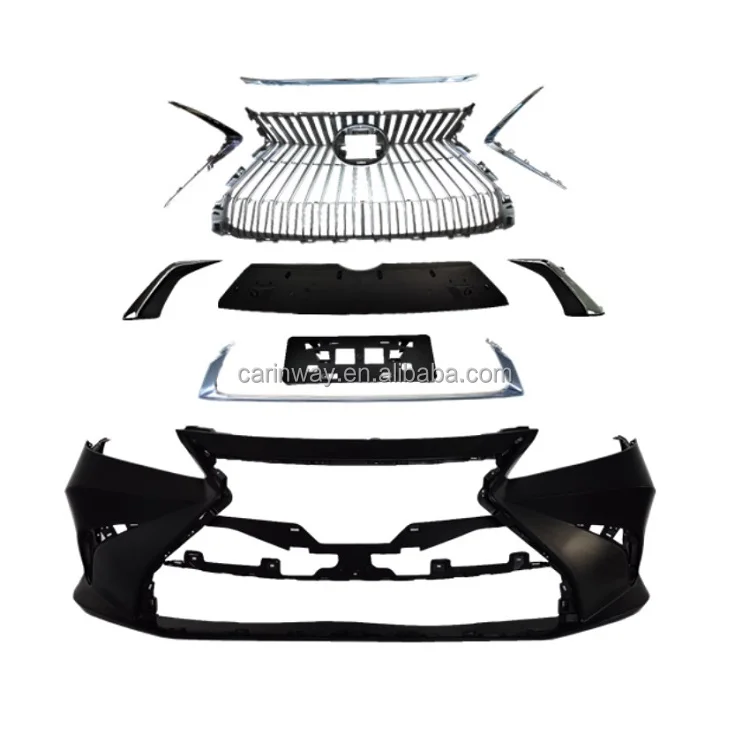 Auto body kit upgrade 2007 2010 To 2018  Front Face lift bumper Car Accessories grille For Lexus ES240 ES350 ES300 2007-2012