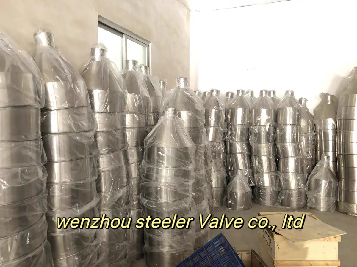 Fine stainless steel SS304 316L sanitary grade discharge hopper with straight pipe