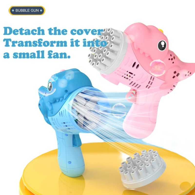 Wholesale Kid Summer Toy Outdoor Toy Cartoon Dinosaur Bubble Gun Cartoon Animal Design Bubble Gun Toys