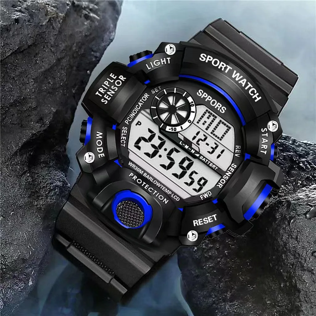 fashion branded date month white 24 hour men new golf fitness water proof hand digital watches