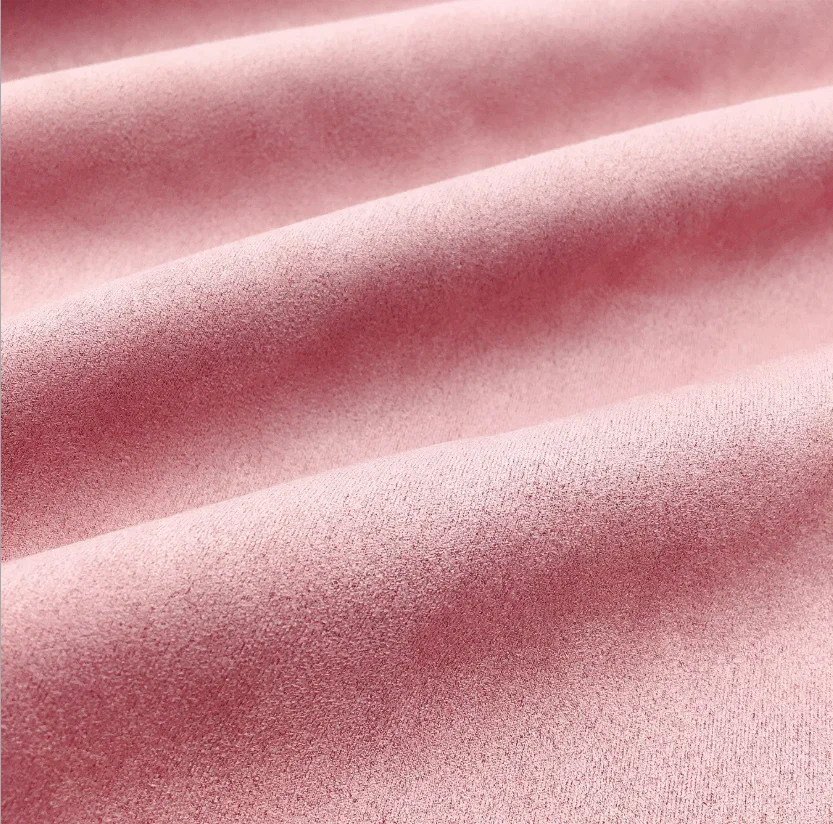 
spandex pink color scuba suede fabric for windbreak 