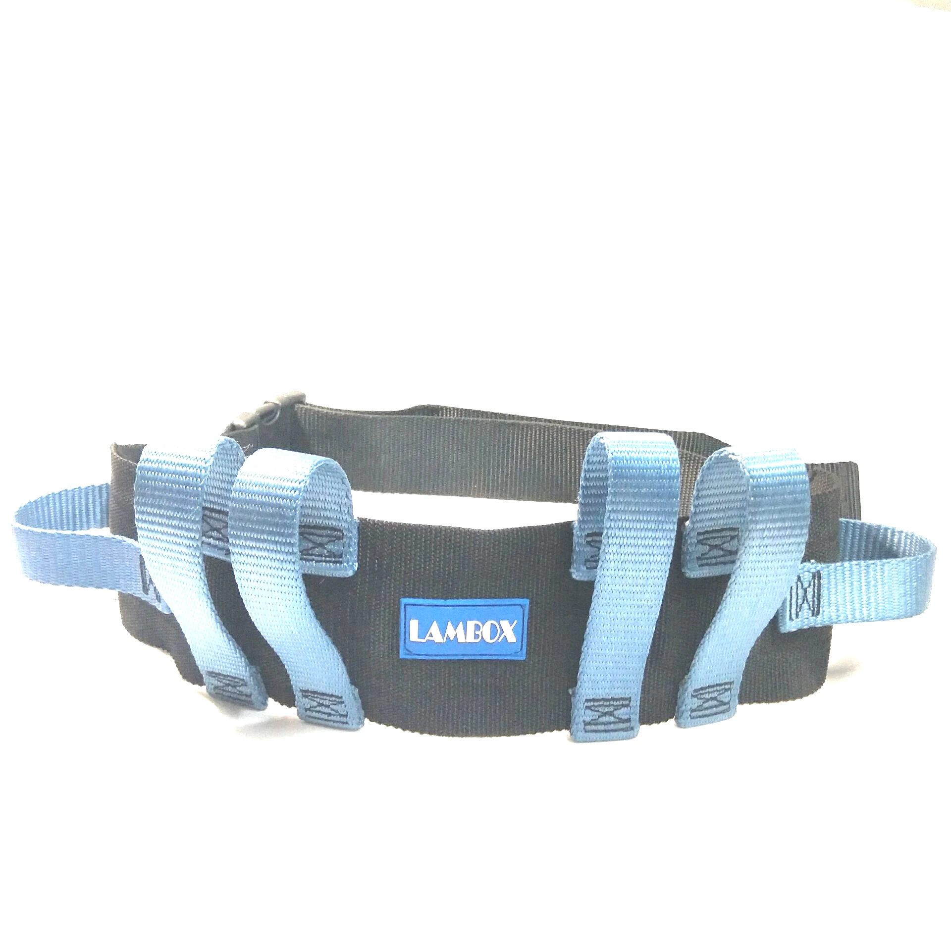 
Wide Ambulation Mobility Transfer Moving Sling Gait Belt with 6 Caregiver blue handles 