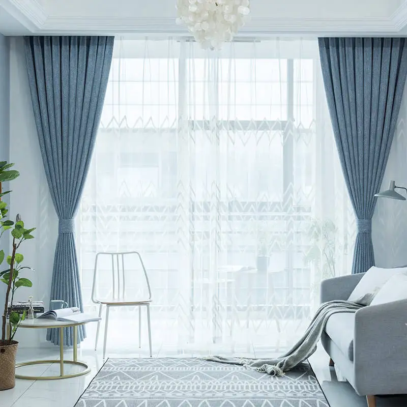 Innermor Curtains Nordic simple modern bedroom living room high-end atmosphere new fresh high shading