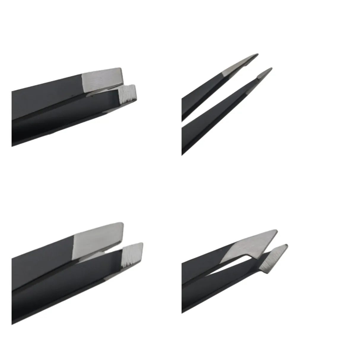 Slanted Eyebrow Tweezers for Beauty China Wholesale Anti Static Black Bag Steel Stainless Packing Cosmetic Tool Color Material