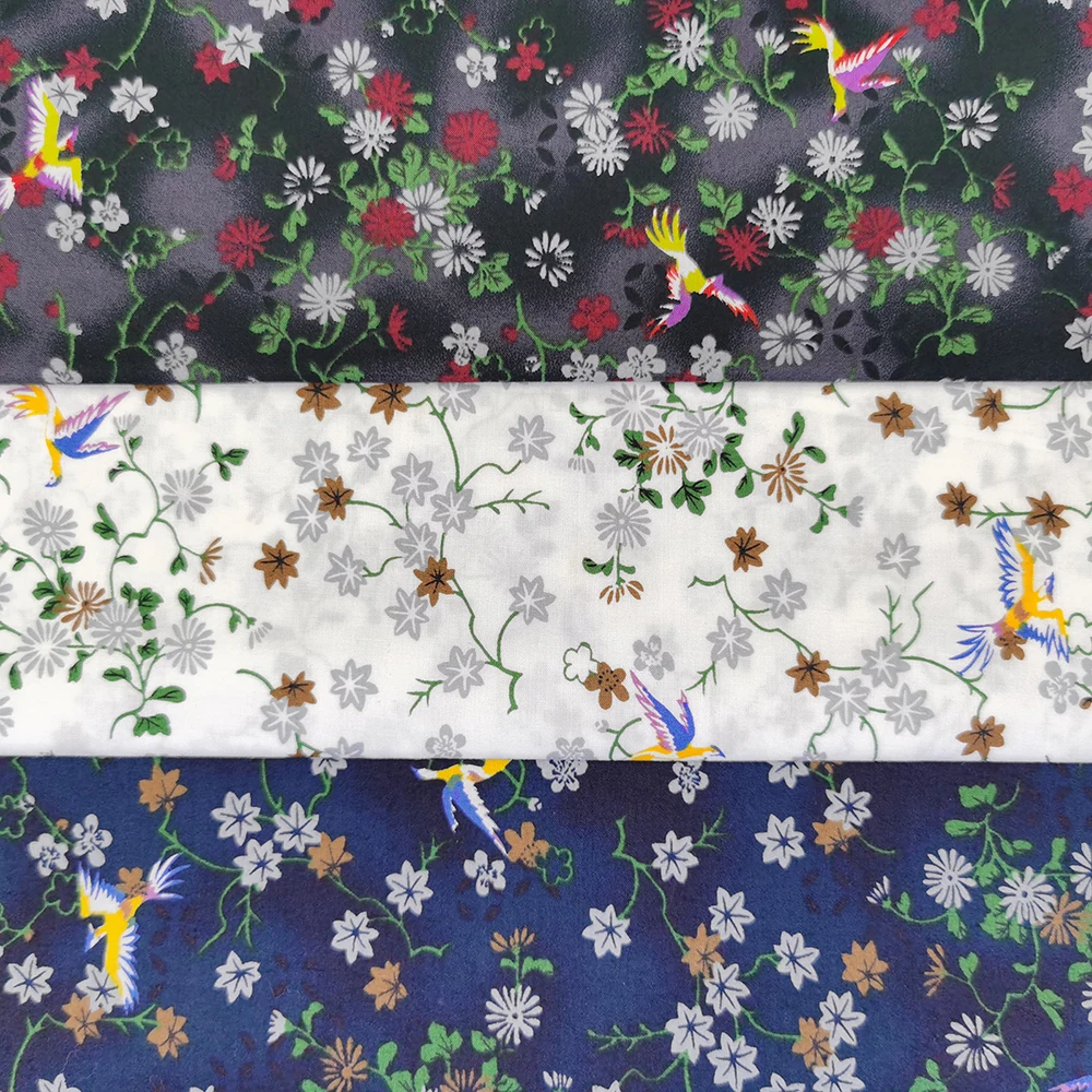 Combined 60s cotton poplin Reactive Screen Print shirt Fabric