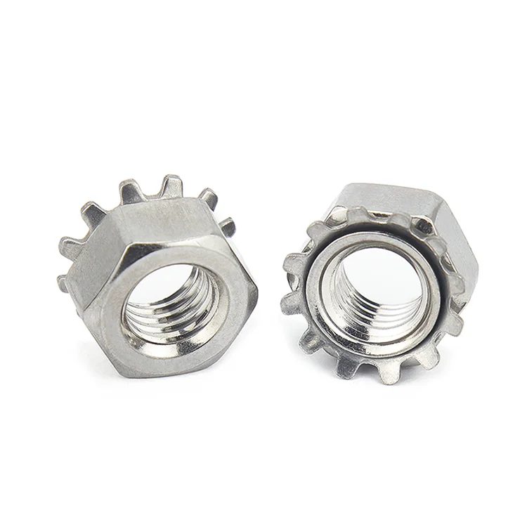 304 Stainless Steel Kep Lock Nut Keps Nuts with External Tooth Washer K-Lock Keps Nuts
