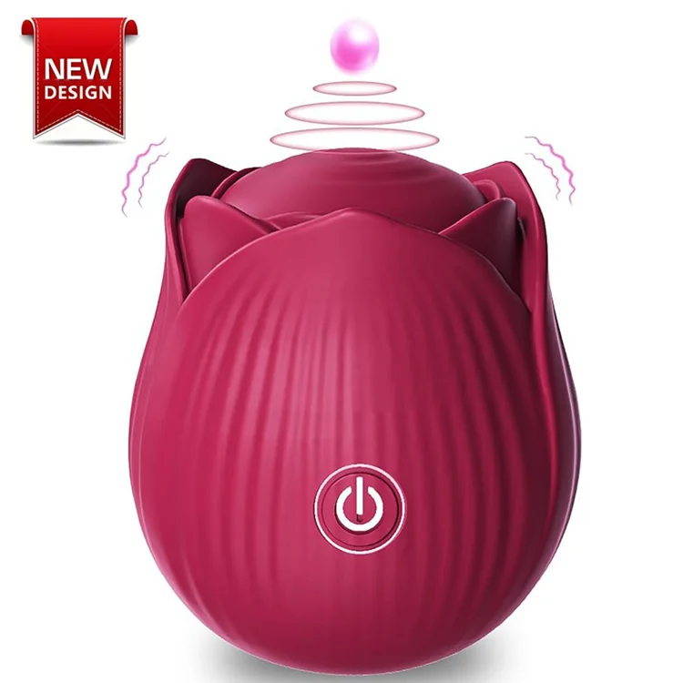Wholesale Customizable Rose Shape Beating Vibrating Slapping Clitoris Masturbator Rose Vibrators