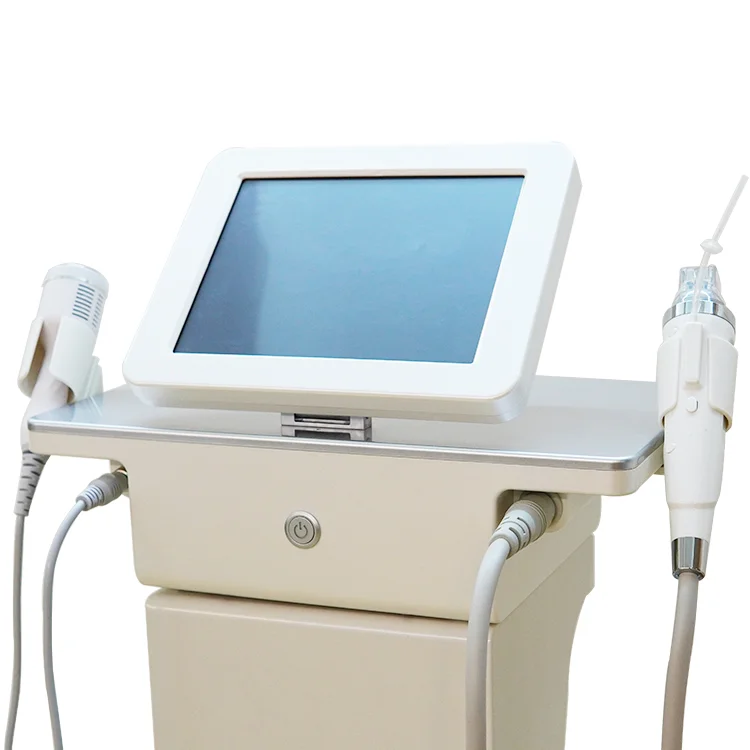 New Fractional RF wrinkle reduction invasive laser RF acne treatment machine with cold hammer