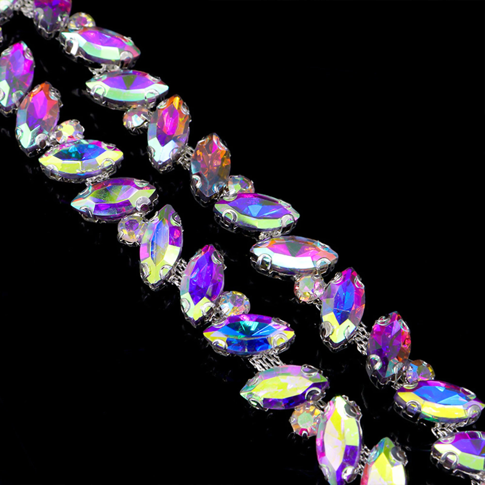 Trimming On Rhinestone Glass Handmade Trim Keychain Hoodie Body Rhinestones Necklaces Stone Roll rhinestone cup chain