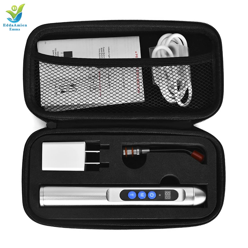 Red light therapy wand device infra red led face light therapy pen for Oral labial herpes and acne anti inflammation