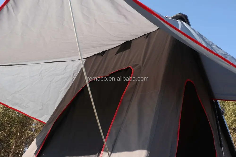 Hot Sale Uk Camper Triangle Hardshell RTT Super Lightweight Hard Shell Car Roof Top Tent With Rack