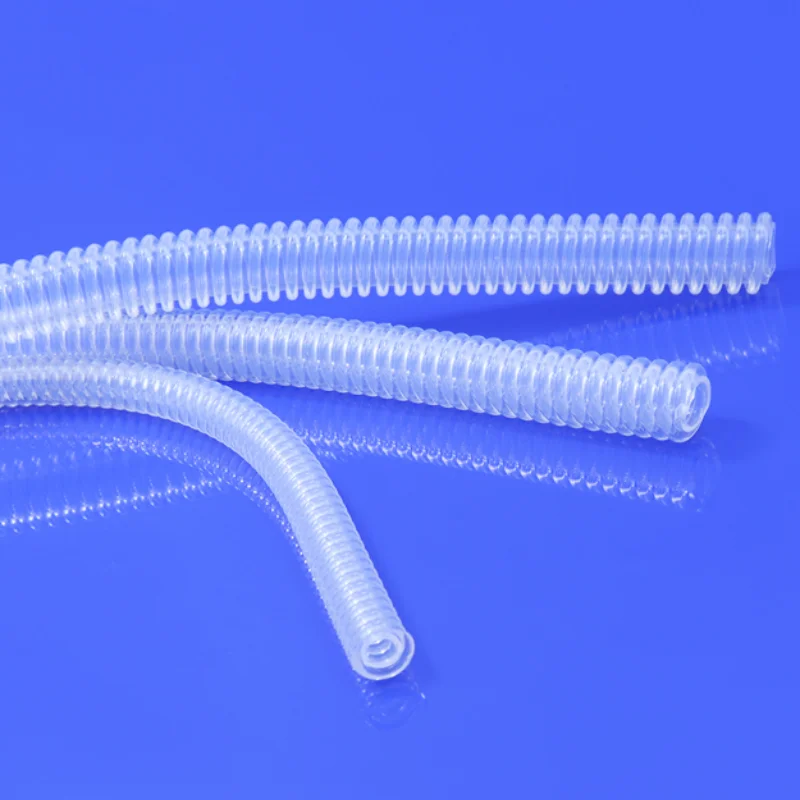 Customized High Temperature Disinfection Transparent Silicone Bellows Respirator Loop Tube Medical Grade Connected Silicone Tube