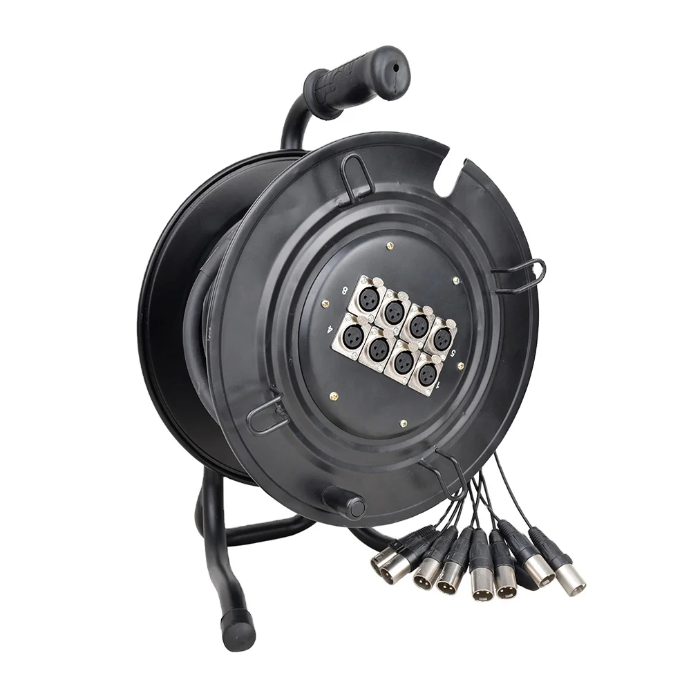 Mini Reel Audio Reel Snake Cable With 10 Meters RS07-8X-10M 8k