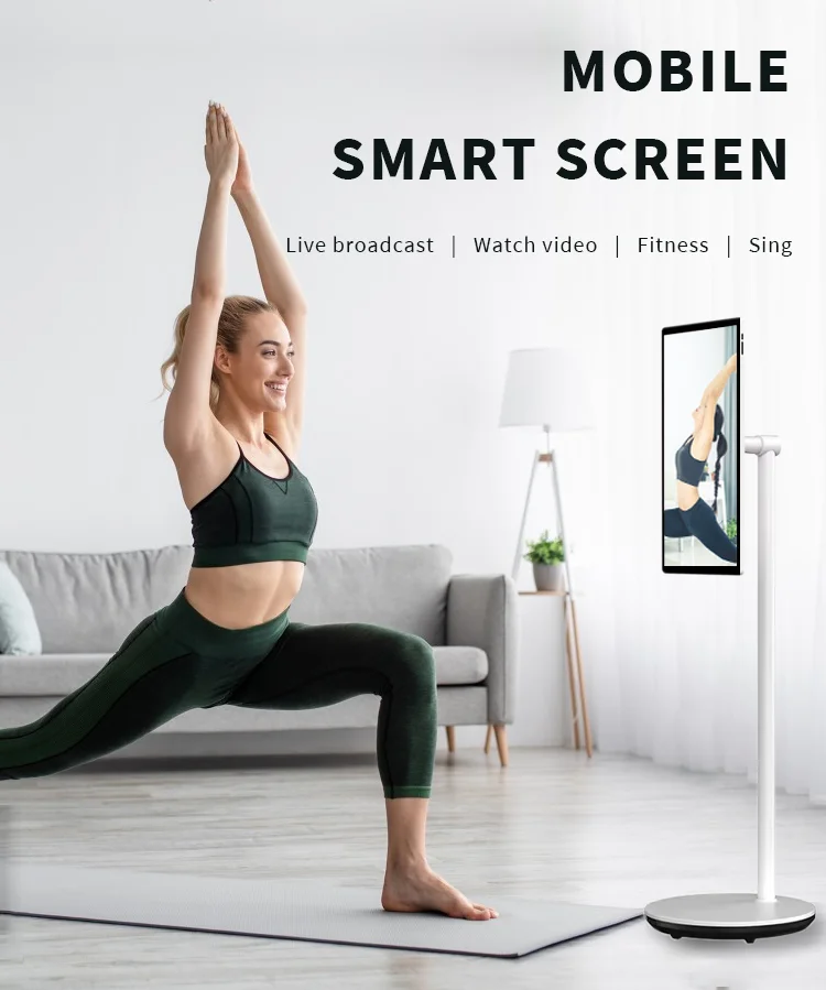 New Arrivals 21.5 Portable Android 13 6gb+128gb Jcpc Padgo Bestie Stand Follow By Me Smart Tv Smart Mobile Tv