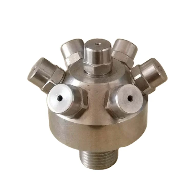 SS  brass high pressure thread male rotary ball spray nozzle for tank cleaning