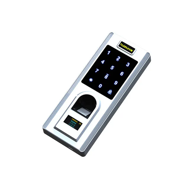 Huarui HR501frameless glass door lock fingerprint with keys