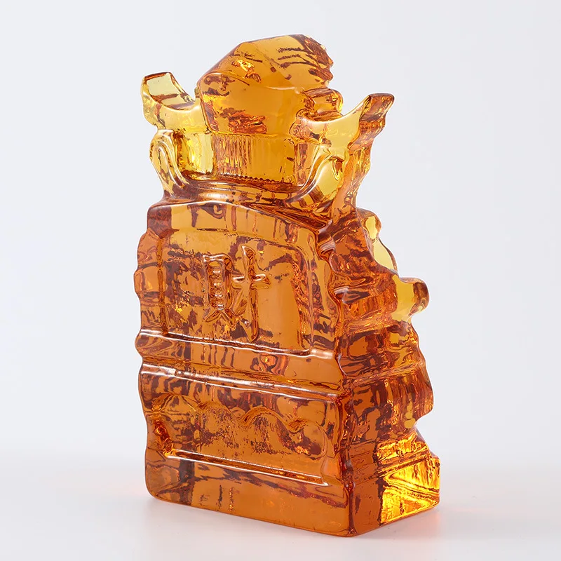 2024 Factory Direct Sales Guardian Buddha Statue Glass God of Wealth for decoration Office supplies home decoration