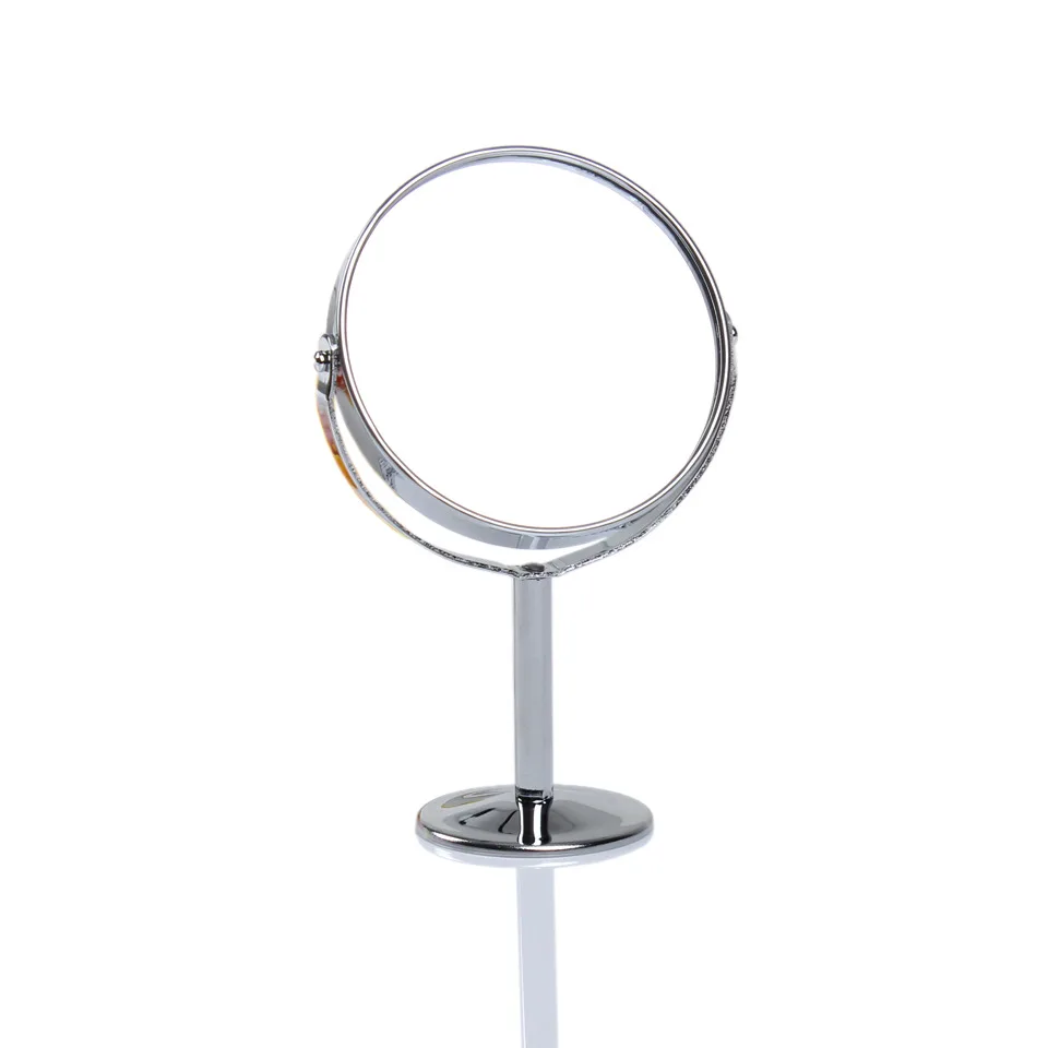 Magnification Makeup Mirror Dual 2 Sided Round Shape Rotating Cosmetic Mirror Stand Magnifier Standing