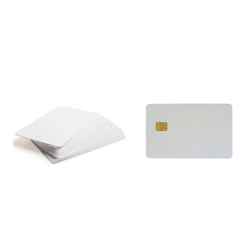 Factory supply AT24C32 AT24C64 SLE contact chip blank PVC plastic smart rfid emv card