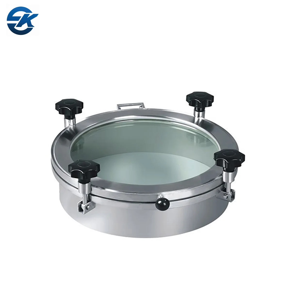 Круглый люк высокого давления из нержавеющей стали SS304, крышка люка с смотровым стеклом, фланец из стекла