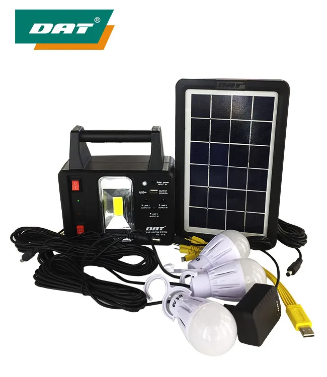 
AT-118 DAT Mini solar Home Lighting system kits Rechargeable led emergency light DC solar lighting kits 